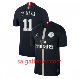 Paris Saint-Germain Fodboldtrøjer Di Maria 11 Jodan Sort 3. sæt 2018/19 Kort ærmer